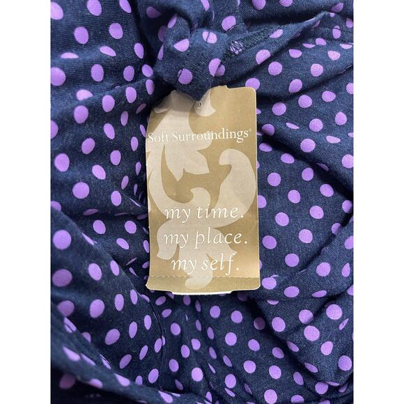 Soft Surroundings navy maxi dress sz Lp resort wear vacation travel NWT - Picture 4 of 5